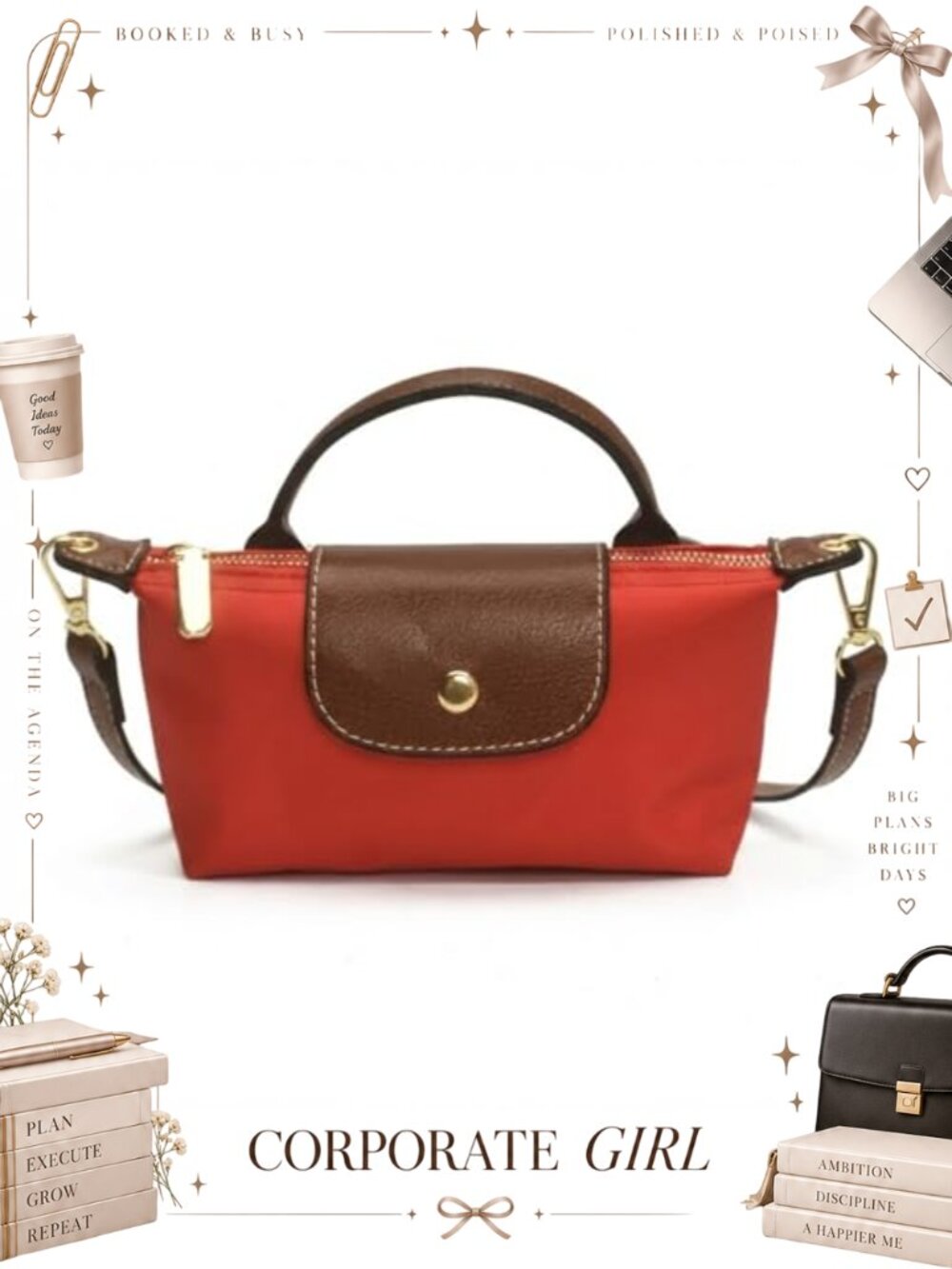 Mini Nylon Crossbody Bag for Women Small Handbag Top Handle Adjustable Strap Zip